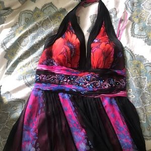 Evenings by Allure long floral prom/formal dress